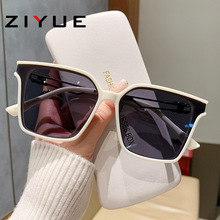 韩版茶色方框墨镜女潮流大框防晒遮阳眼镜时尚通勤防紫外线太阳镜