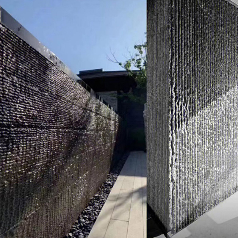 PU輕質流水石背景牆庭院天然流水石水幕牆景觀輕質文化外牆磚