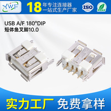 USB A/F 180°DIP10.0޾߰ɫо Aĸӿ