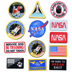 君樂戶外繡花標膠旗刺美 做刺繡徽章刺繡 熱銷布貼徽跨境貨魔術貼