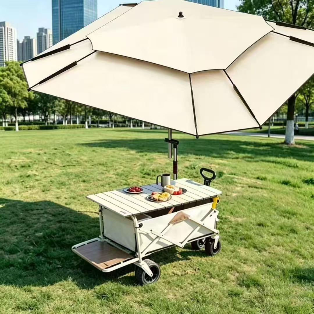 Square fishing umbrella, multi-functional sunshade, camping umbrella, large folding fishing umbrella designed for fishing chairs