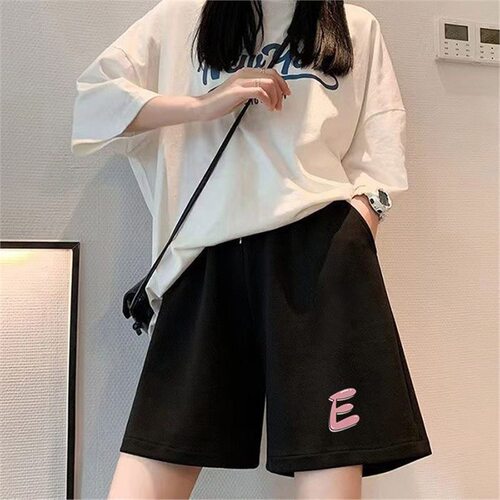 Summer  New Women's Loose Matchable Knee-Length Outerwear Running American Casual Five-Pocket Pants Trendy