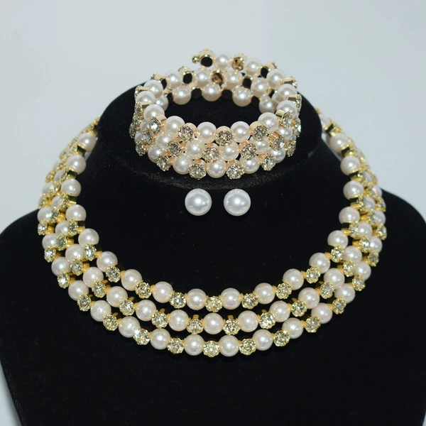 XL-2244 - Gold three-piece set (3 rows of bracelets)