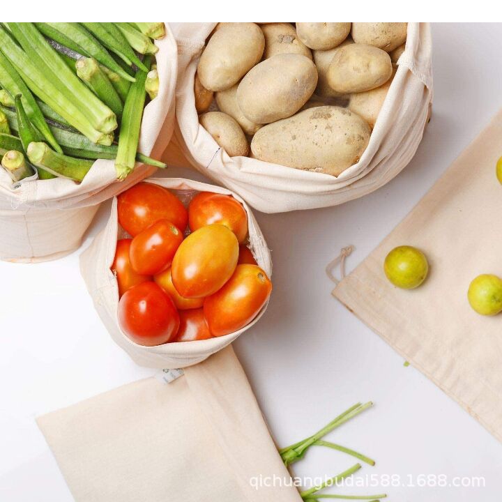 厂家大量供应束口棉布袋 饰品棉布拉绳束口防尘鞋袋可印logo