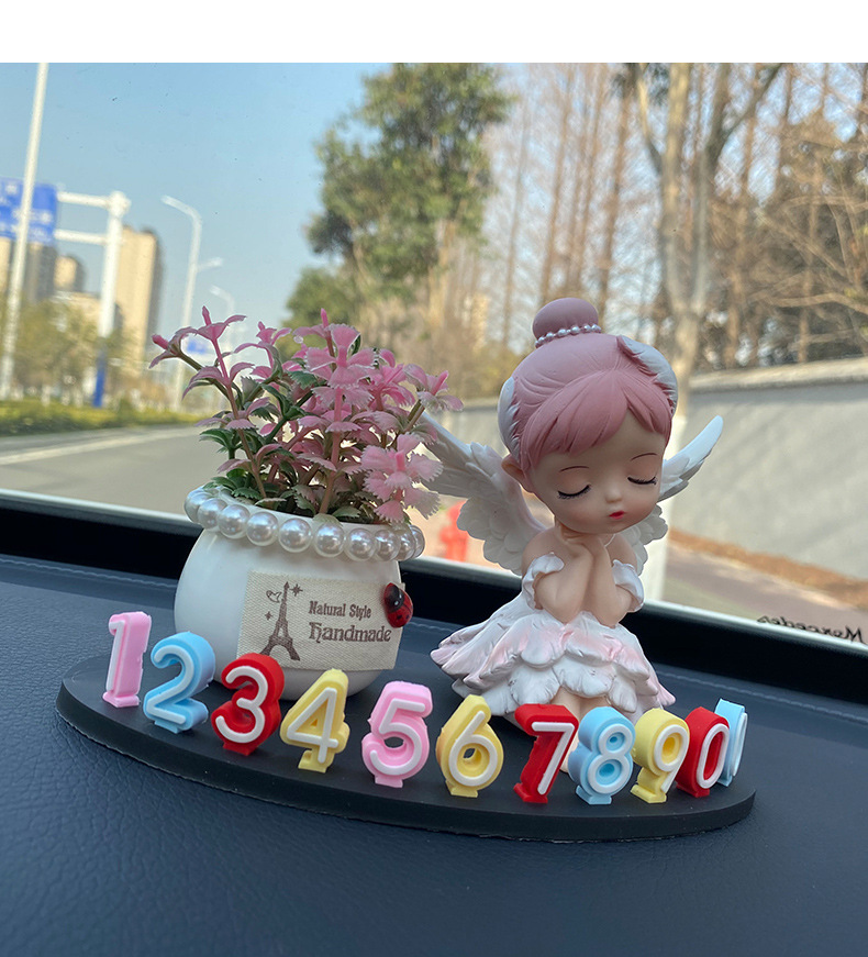Car temporary parking car moving cartoon cute phone number plate car car moving card decoration supplies