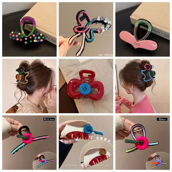 Hair Clip for Women with Small Hair Volume 2025 New High-End Spring and Summer Shark Clip Medium Hairpin Back of the Head Clip Headwear
