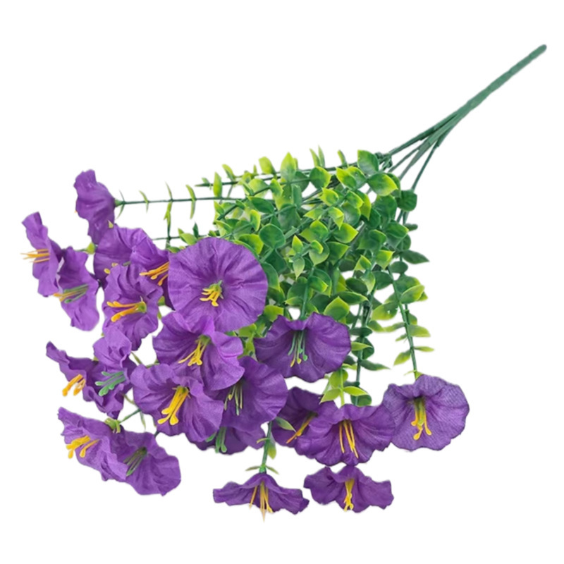 Artificial Flowers Bouquet Violet Eucalyptus Flower Decor Home_voghion.com