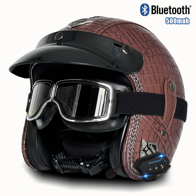 V 다크 브라운 체크 광장 복고풍 거울 블루투스