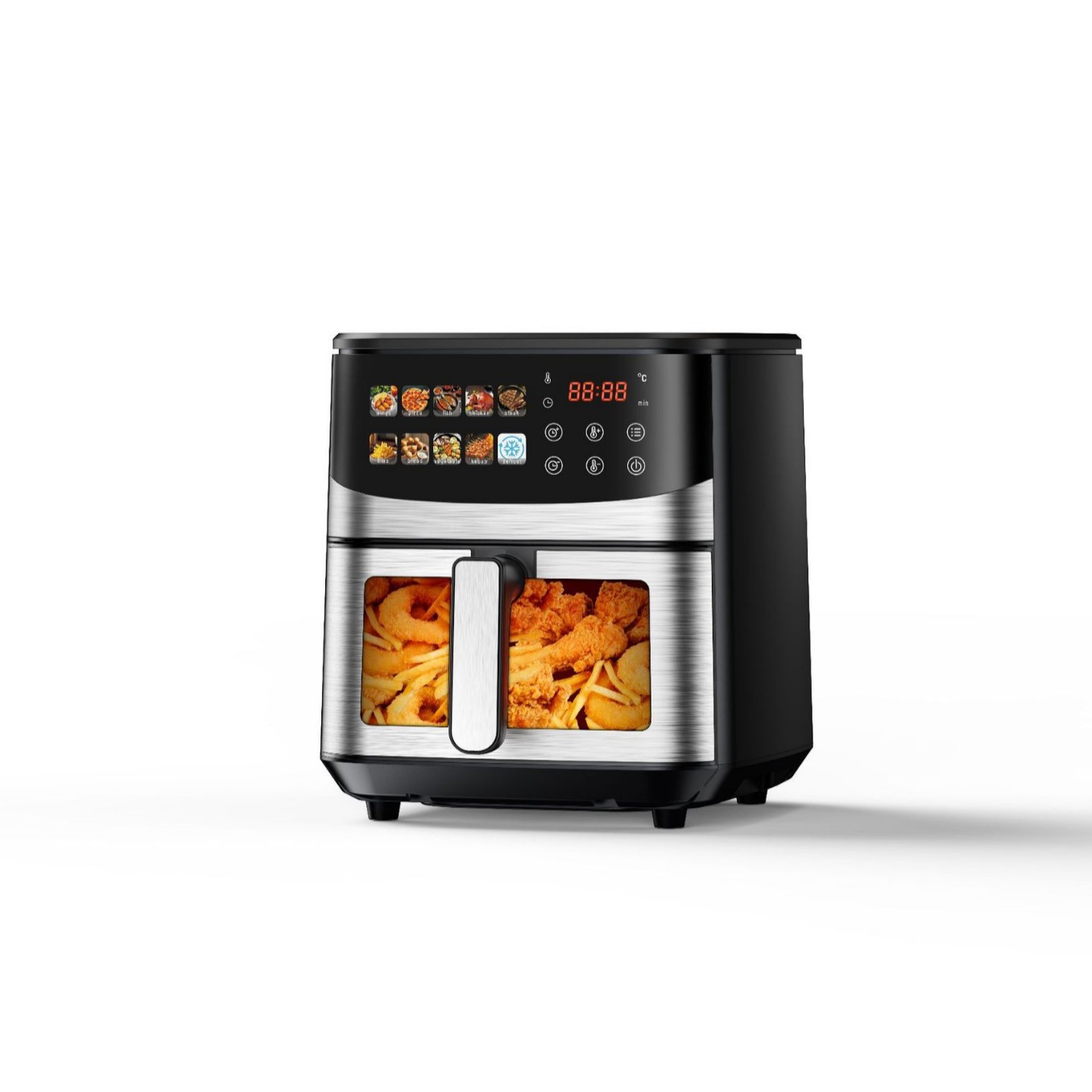 2026新款家用空气炸锅上下加热可视智能触控跨境电炸锅airfryer