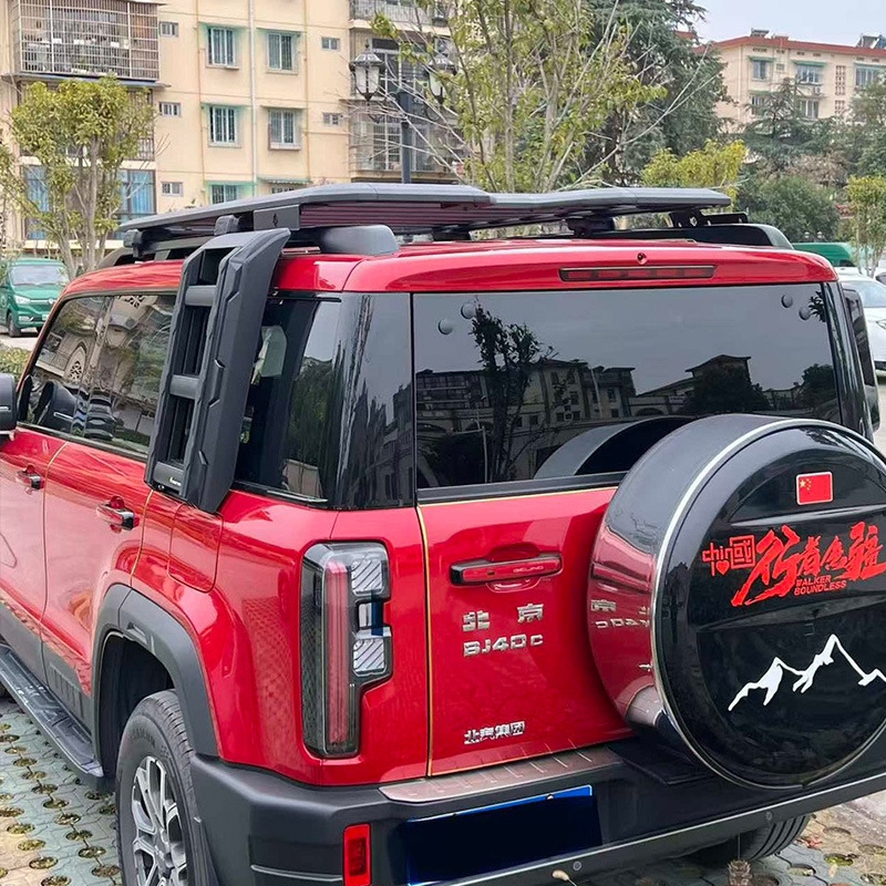Beijing BJ40 roof rack side ladder schoolbag side account explorer car modified aluminum alloy roof platform