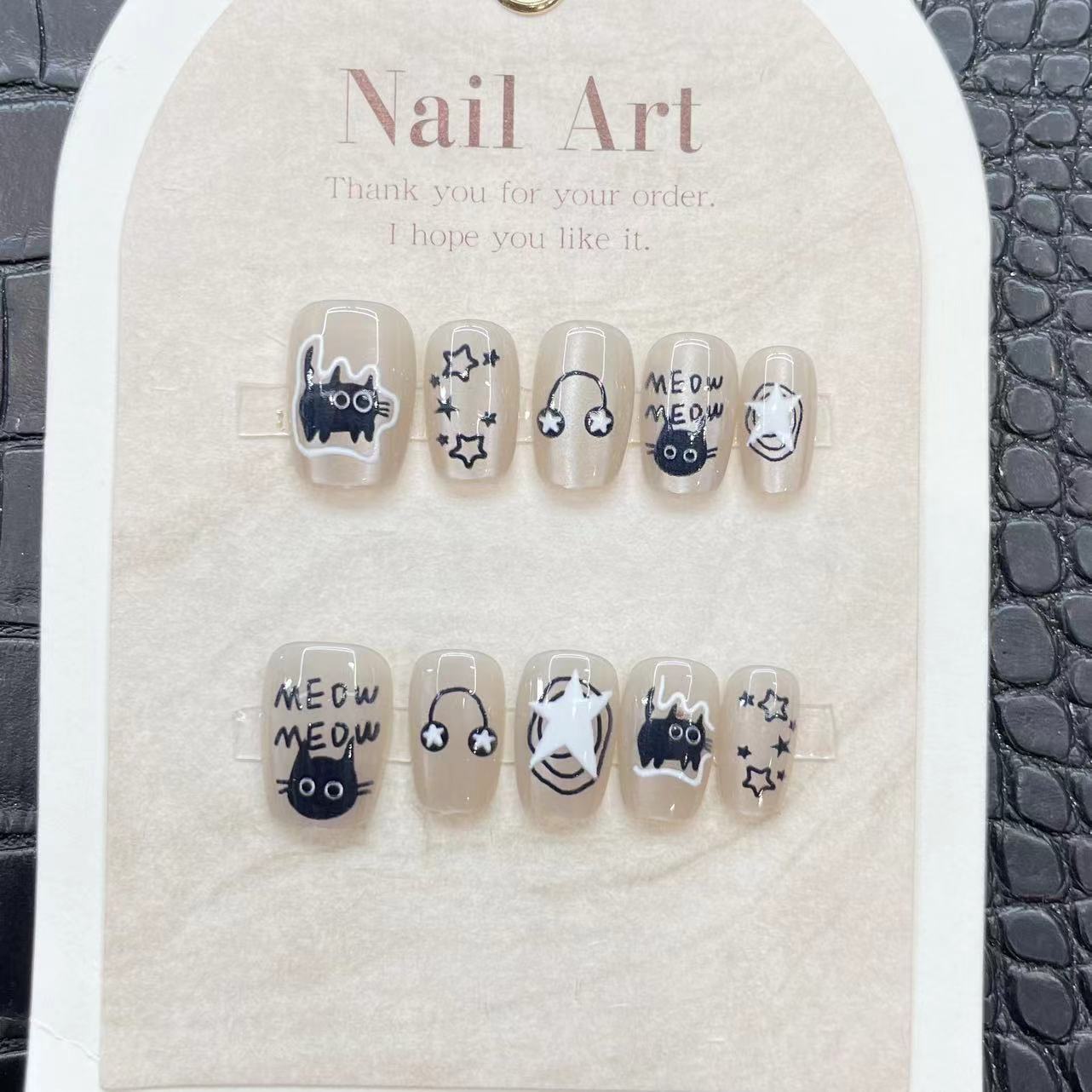 헤드폰 음악 고양이