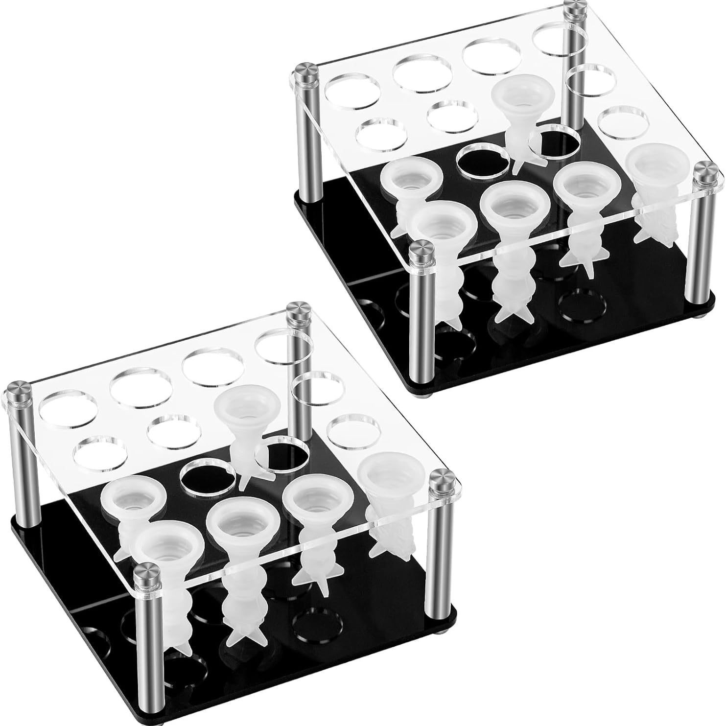 拆卸款方形亚克力棋子模具支架  DIY蜡烛制作和游戏套件配件