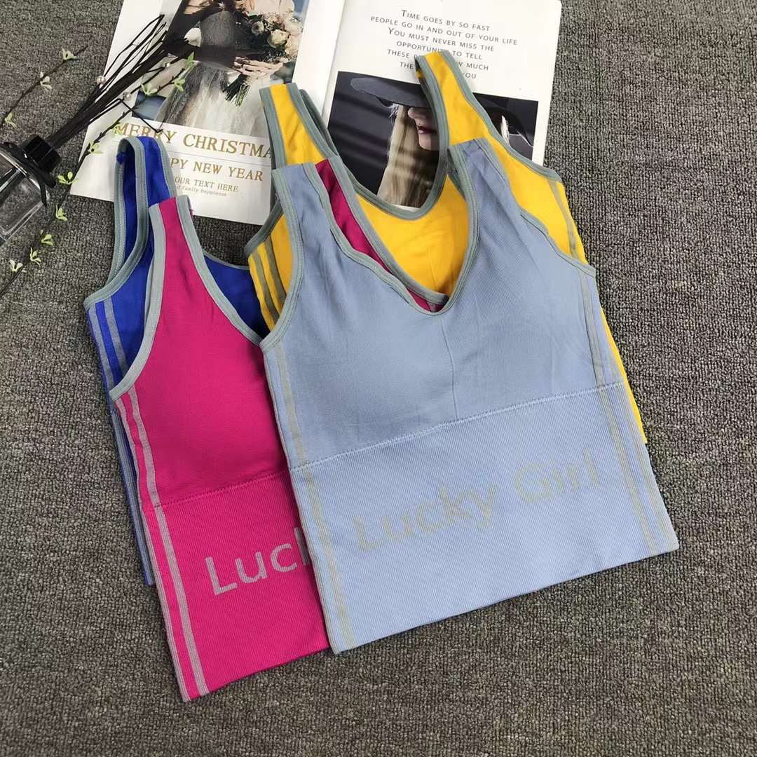 Nueva inconsútil alto elástico belleza de alta calidad las mujeres chaleco inalámbrico yoga sujetador ropa interior deportiva al por mayor
