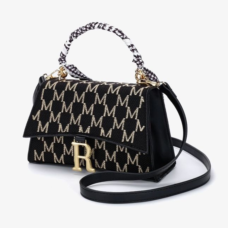 2024 European and American R letter small square bag, high-end, light luxury, small fragrance, portable shoulder bag, western style crossbody bag _voghion.com