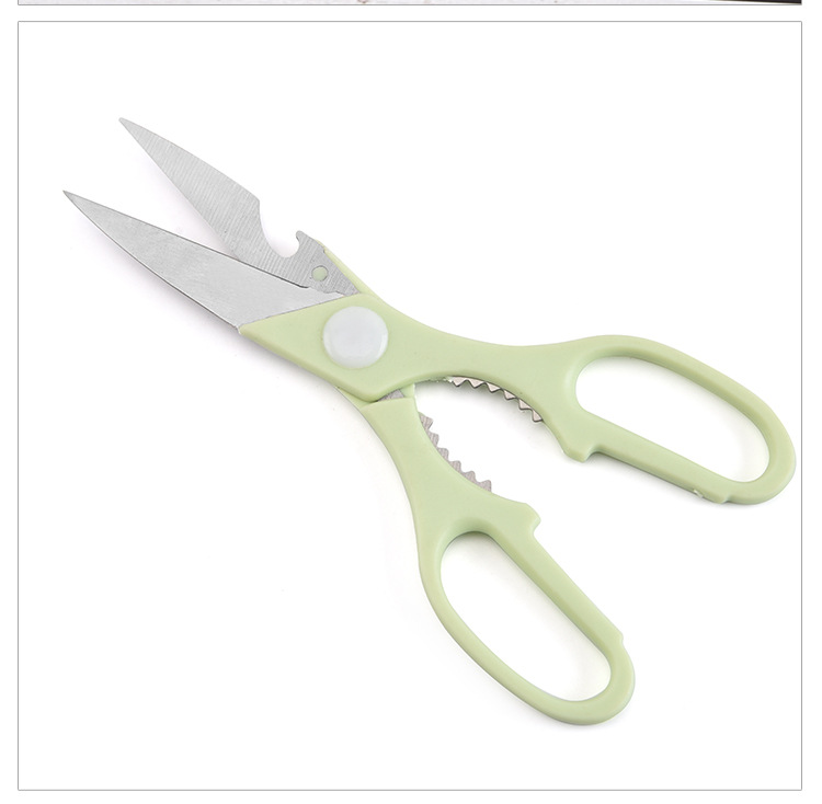 厂家批发 不锈钢多功能厨房剪 可开瓶夹核桃多用剪刀 9140厨房剪详情10