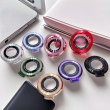 新款磁吸支架背胶指环扣多功能手机壳贴放大镜CD纹折叠无线充通用