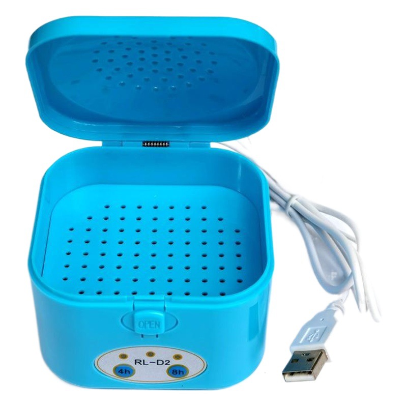 Audífono cuidado electrónico Secador de bebé caja de secado de sincronización inteligente mini instrumento de mantenimiento de deshumidificación portátil a prueba de humedad
