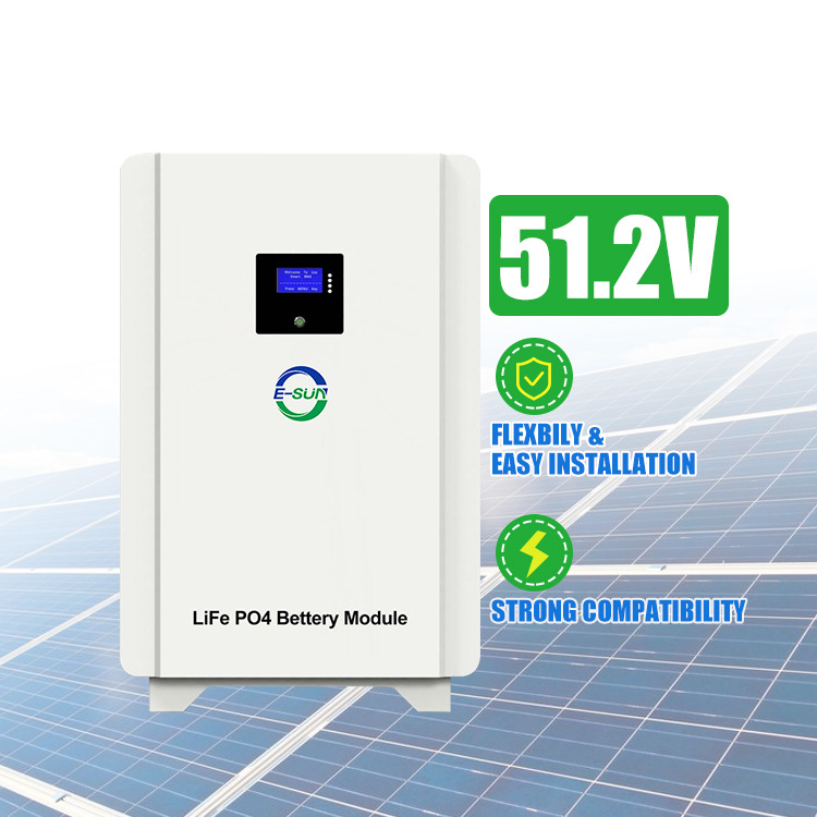 Batería de almacenamiento de energía de fosfato de hierro y litio de 51.2V 100Ah/200Ah/280Ah Gran capacidad 5 grados 10 grados 15 grados pueden