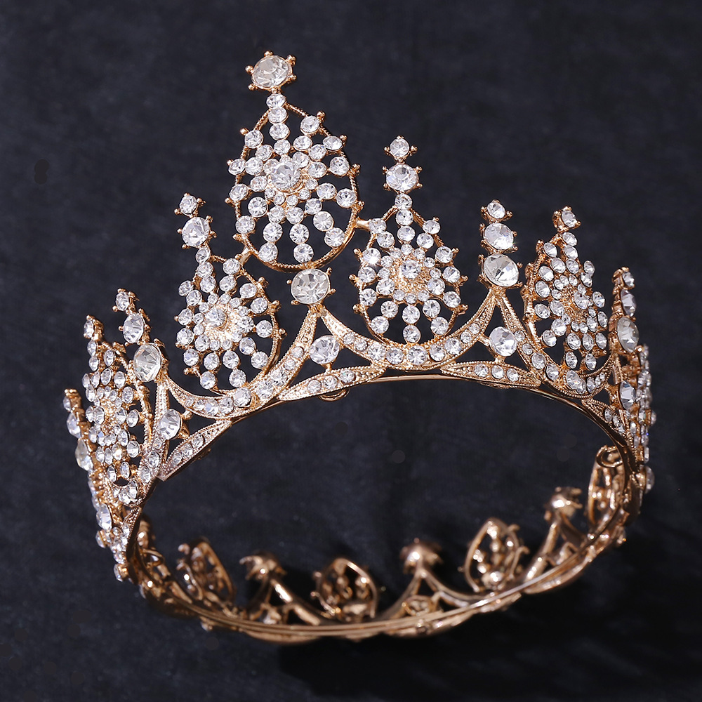 Fashion Crown Alloy Inlay Rhinestones Crown 1 Piece display picture 1
