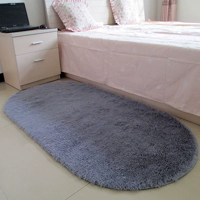 Car Carpet – Pink Oval Carpet Rug for - silver-gray-60-160cm