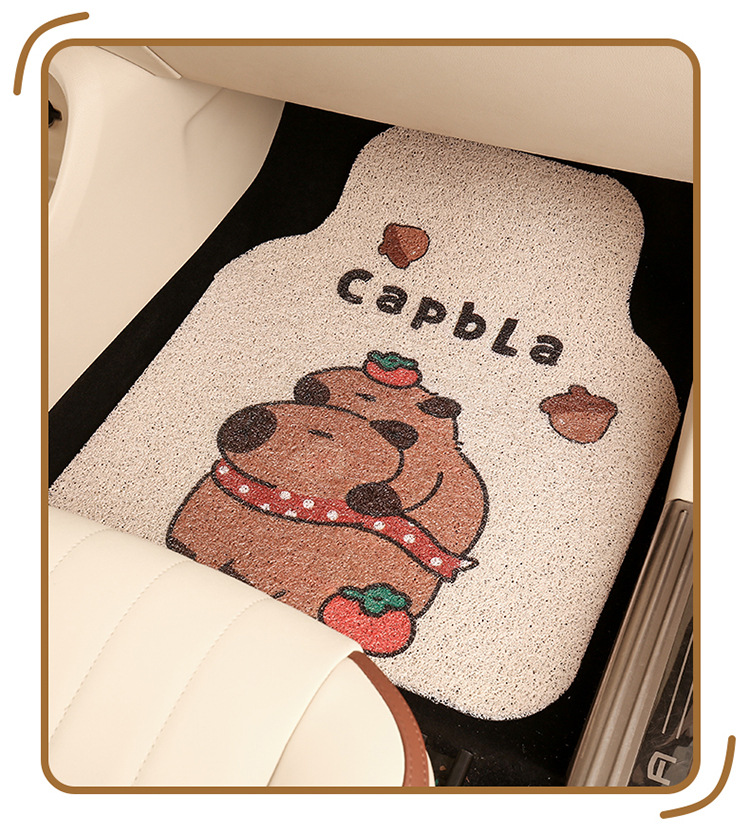 Cute Foot Mat Car Cartoon Foot Mat Carpet Mat Sand Scraping and Dust Removal Mat Car Protection Universal Foot Mat