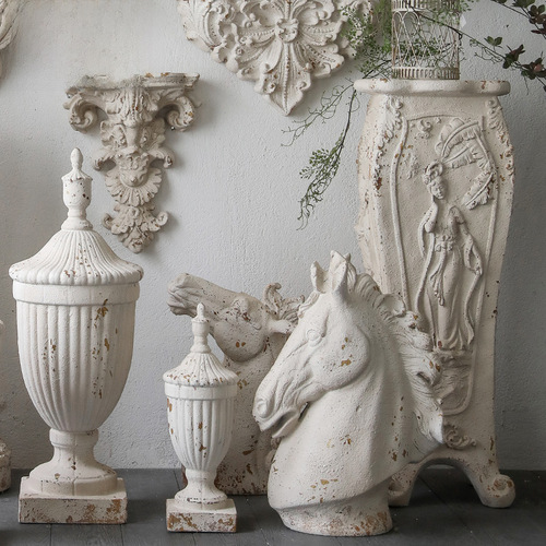 French vintage home decor wall hanging luxury wedding photography prop wall decoration carved distressed homestay living room ornament