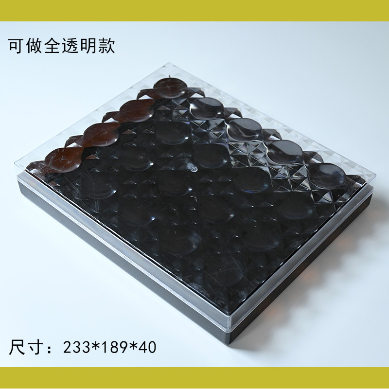 Caja de plástico cuadrada de 20 gránulos Jinsha bola de chocolate dulces dulces de boda caja de regalo PS caja de plástico