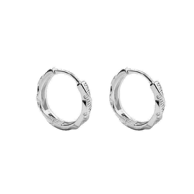 Earrings with letters, 10mm