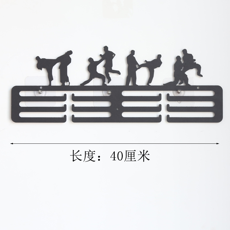 En stock Medallero de hierro estante de exhibición de medalla de maratón medalla de oro estante de almacenamiento variedad creativa