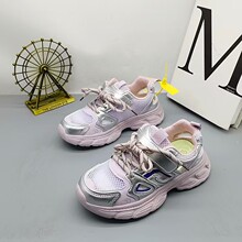 酷比黄蜂32-37码运动鞋新款老爹鞋单网框子鞋轻便舒适跑步鞋