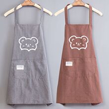 家用棉布围裙新款厨房防污透气爆款做饭耐脏时尚工作服围腰水裙