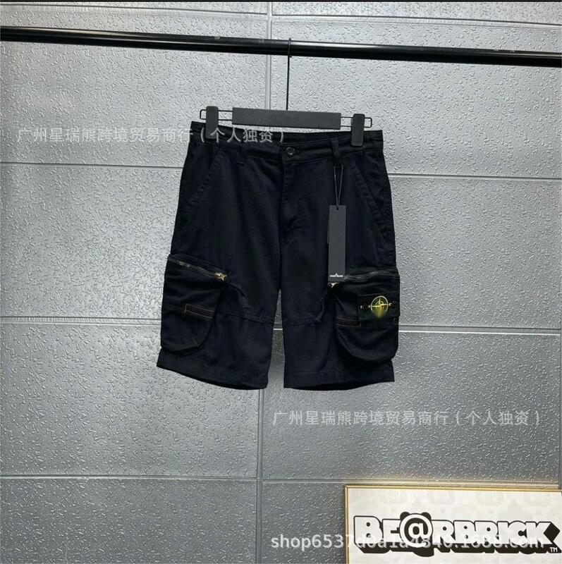 Cross-Border Stone Workwear High Street Trendy Brand Multi-Pocket Shorts Summer Casual Men's Versatile New Loose Clothing Trend
