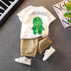 Children's suits, boys' summer clothes, 2024 new styles, handsome little boys' clothes, baby summer clothes, short-sleeved trendy suits