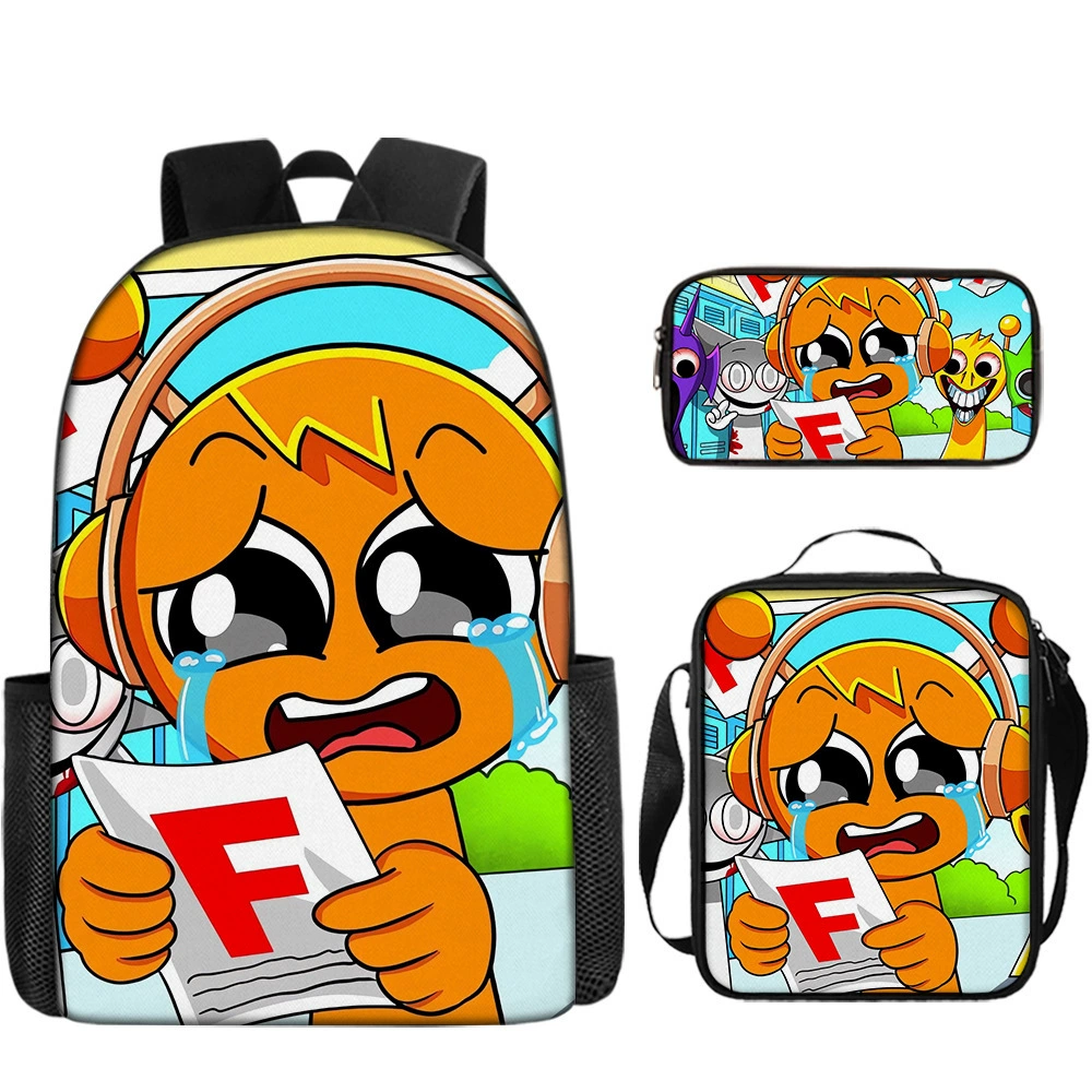 (Cross-border trading), box, children's school bag, backpack, set, 3 piece set