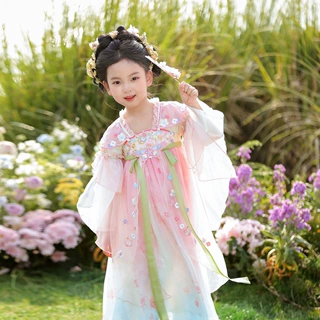 汉服女童公主春2026新款儿童国风唐装古风超仙连衣裙日常可穿春秋