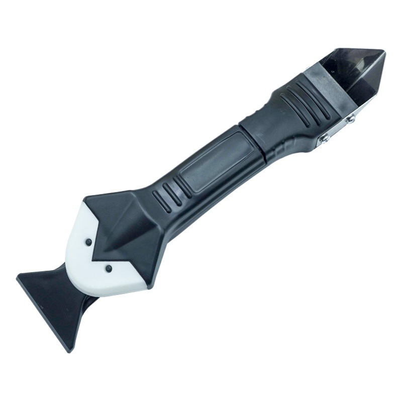 Raspador de goma residual de vidrio de metal tres en uno espátula espátula de goma de pala multifunción
