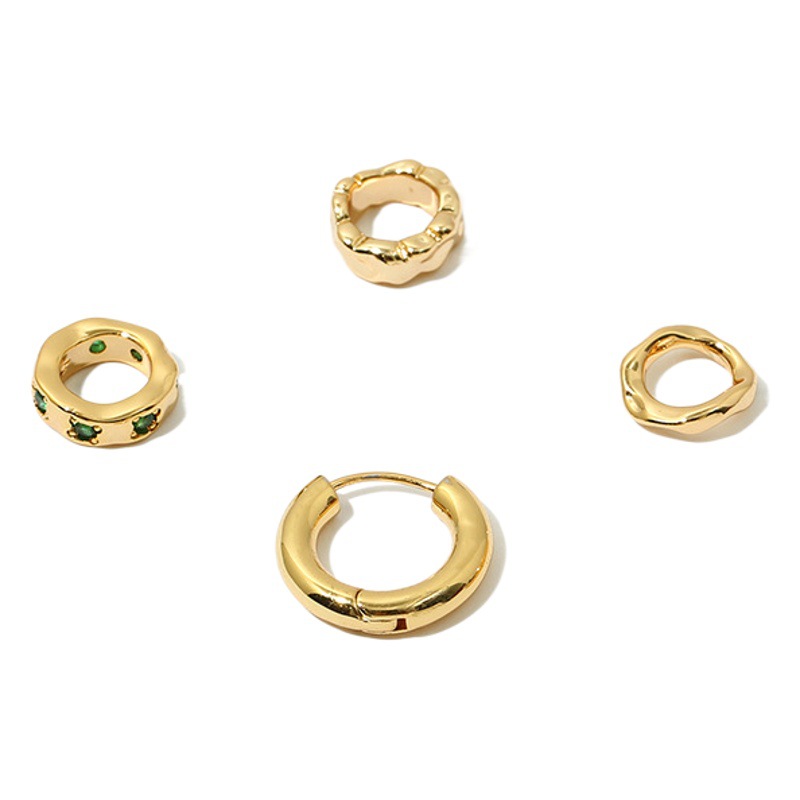 Latón chapado 18K oro real moda europea y americana pequeño estilo exquisito accesorios elegante lujo DIY joyería colgante pendientes