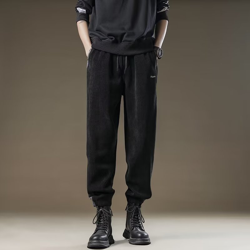 Pantalones casuales de todo fósforo pantalones casuales de pierna recta sueltos para hombre 2024 pantalones con corsé para hombre de moda