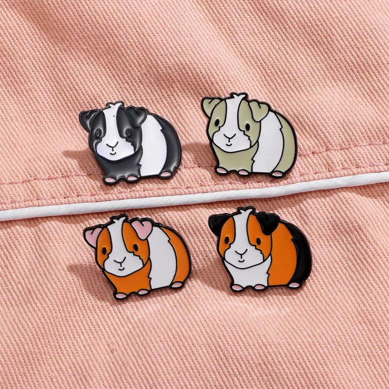 Cute cartoon badge with animals, protective underware, brace, brooch, accessory
