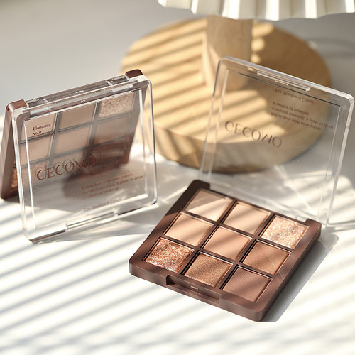 Gemeng Nine-Color Eyeshadow Palette Earth-tone matte orange-brown pearlescent nine-color chocolate warm brown eyeshadow