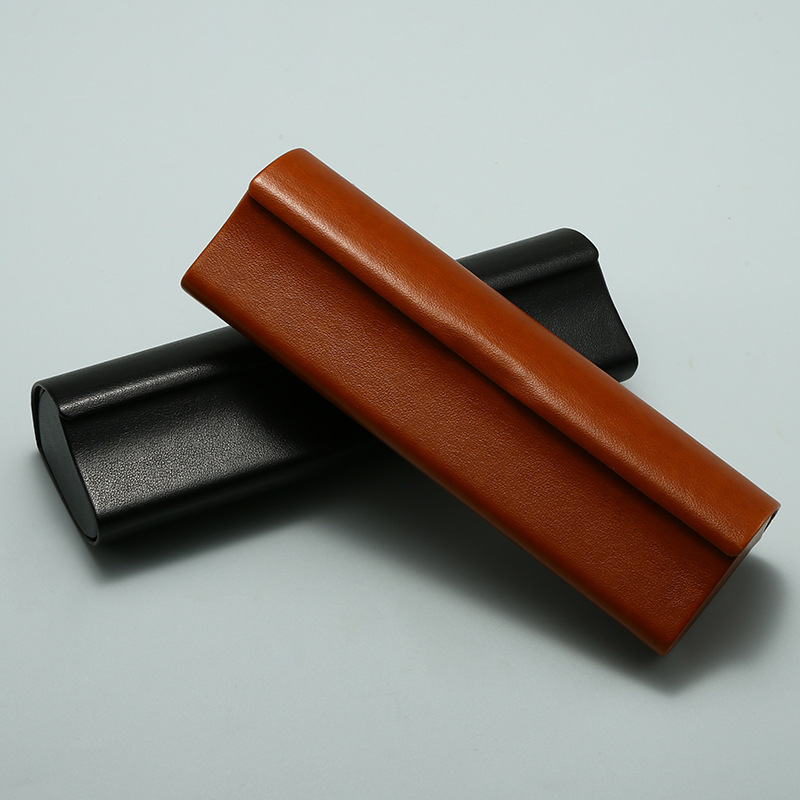Trendy and Cool Retro Leather Glasses Case Niche Design Portable Glasses Storage Box