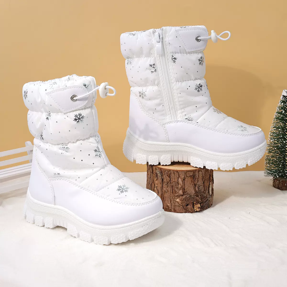 儿童雪地靴2025冬新款公主时尚女童加厚保暖童鞋休闲靴子现货