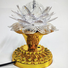 新品七彩转动彩灯金色佛系莲花rgb自转灯舞台激光旋转魔球灯