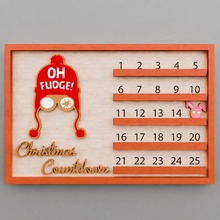亚马逊跨境圣诞怪杰圣诞节装饰品圣诞节倒计时日历木质墙上挂件