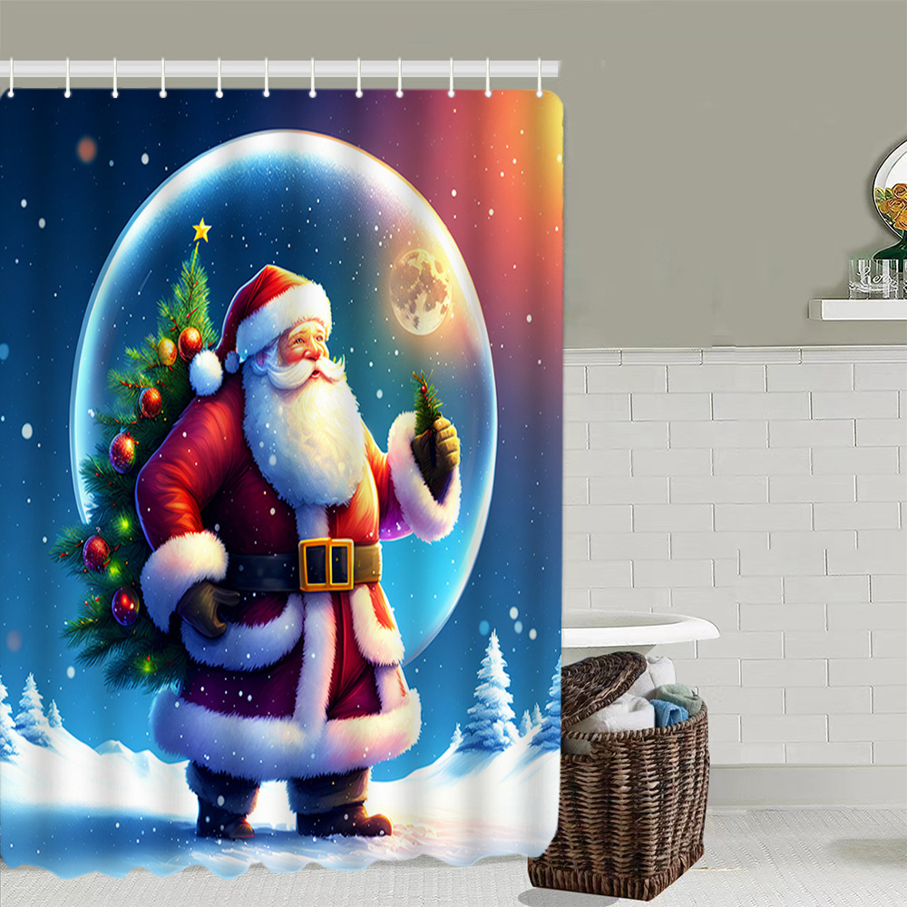 Casual Cartoon Chunya Spinning Shower Curtain display picture 3