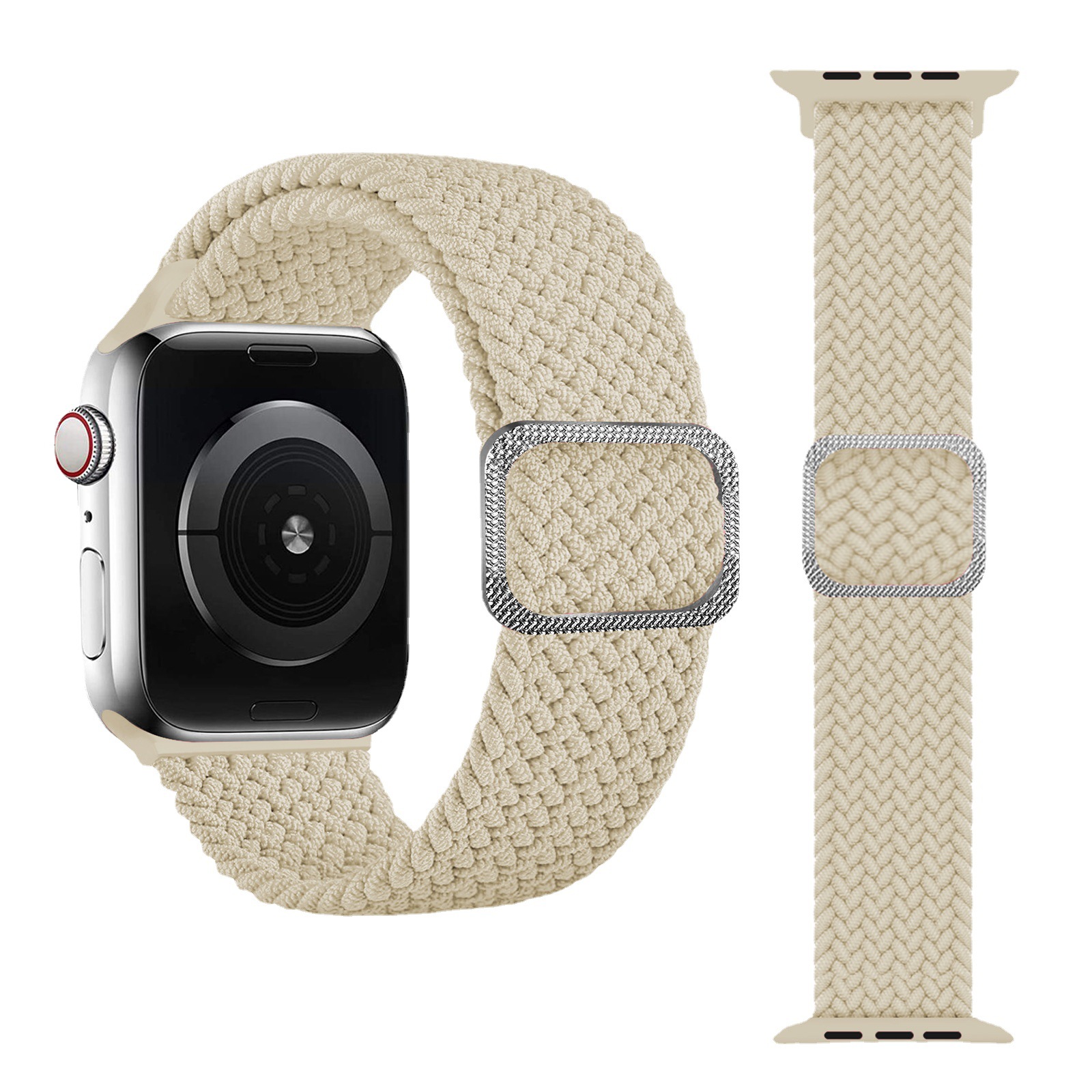 Suitable for Apple 789 generation watch strap iwatch SE adjustable braided buckle nylon strap new style