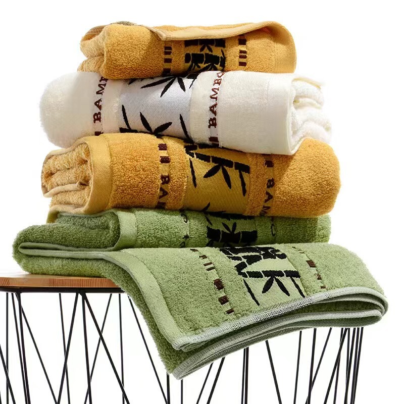 Factory spot wholesale bamboo fiber towel plain carbon cotton face towel thickened increase soft absorbent towel Factory spot wholesale bamboo fiber towel plain carbon cotton face towel thickened increase soft absorbent towel