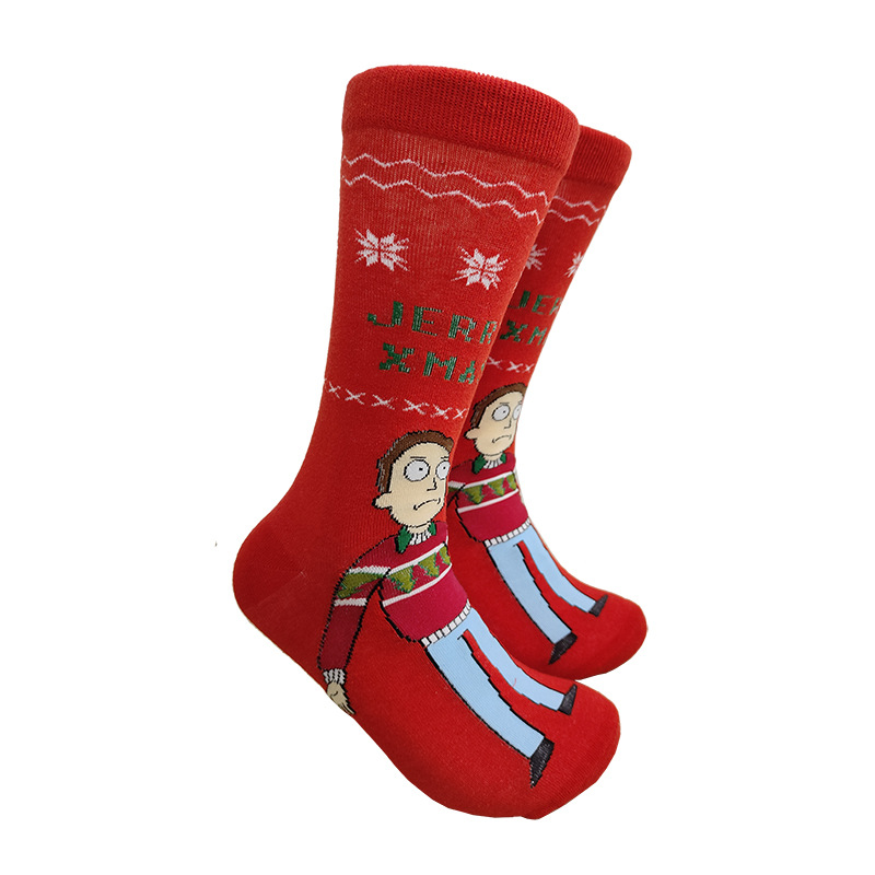 Calcetines de moda de dibujos animados de suministro de punto transfronterizo su Yu esponja bebé película hombres y mujeres calcetines de media pantorrilla