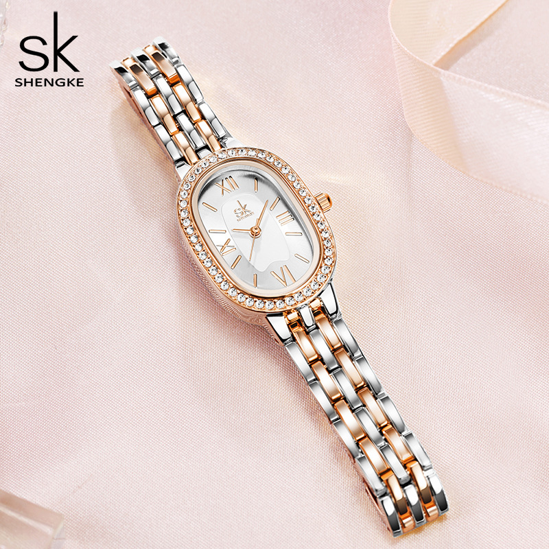 SK reloj de chicas impermeable con diamantes de moda alta sensación de reloj de cuarzo de vibración con el mismo reloj de damas de venta caliente