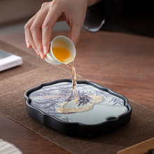 个性干泡纳米茶盘秒吸水速干家用陶瓷功夫茶具茶托杯垫隔热垫配件
